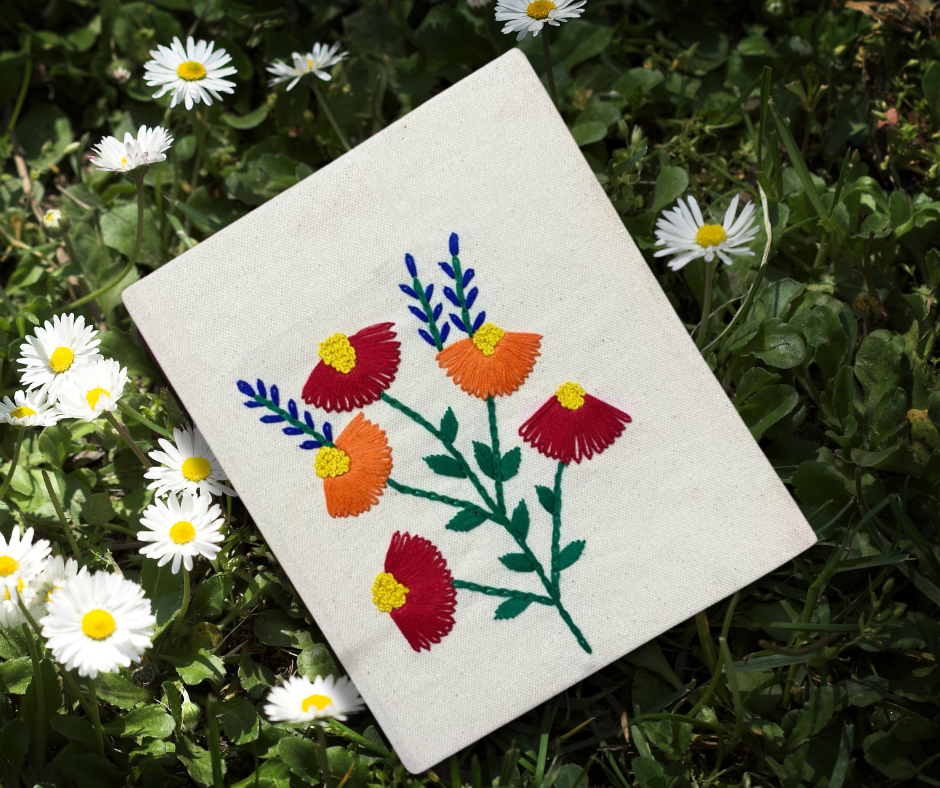 Floral hand embroidered Diary