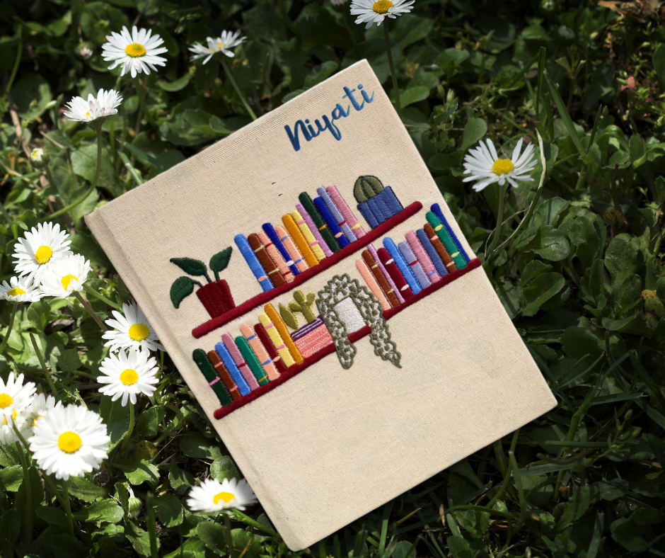 Books lover embroidered Diary