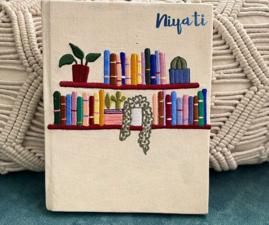 Books lover embroidered Diary