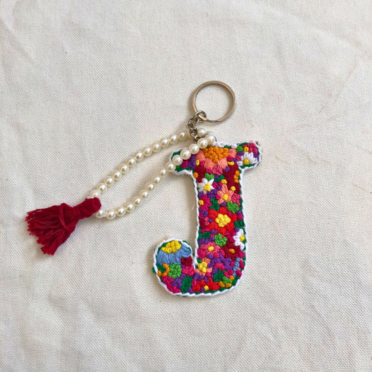 'J' Letter key charm