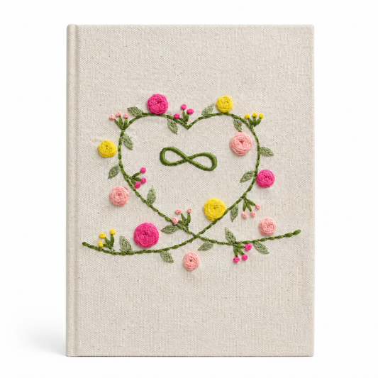 El diario bordado floral