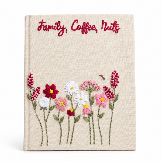 El diario bordado floral