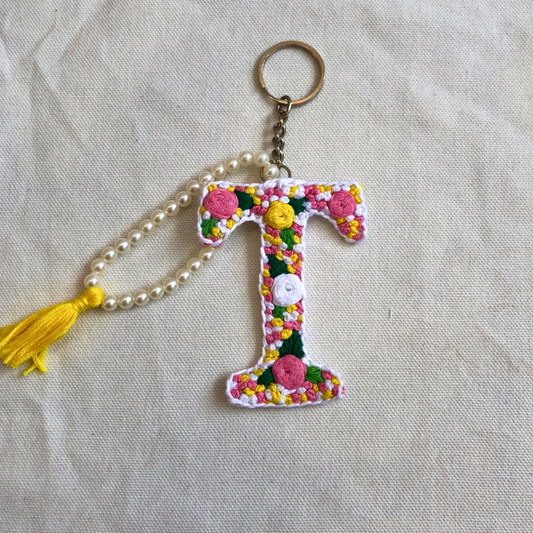 'T' Letter key charm