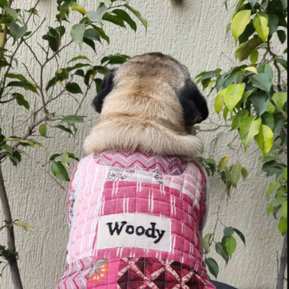 Pink patchwork Pet Jacket