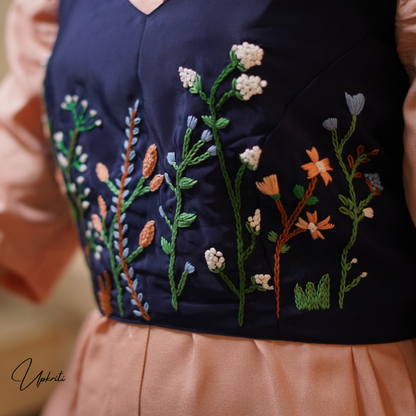 Embroidered peach co-ord set