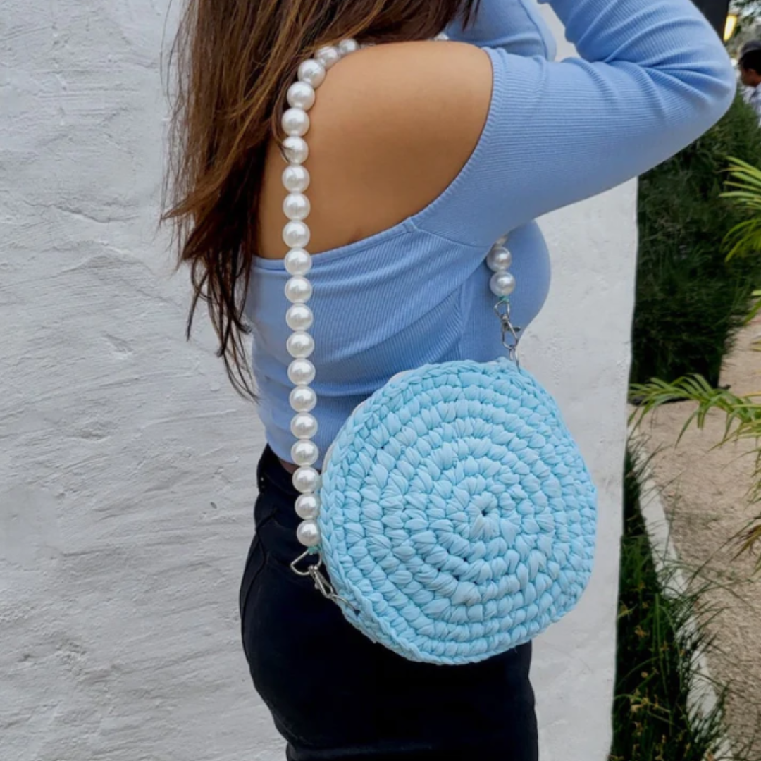 Crochet Pearl Hand bag