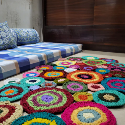 Crocheted Disc Floor Mat