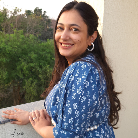 Blue Blockprint Dress