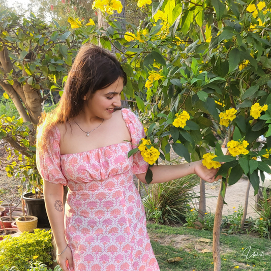 Blush Pink Cotton Dress