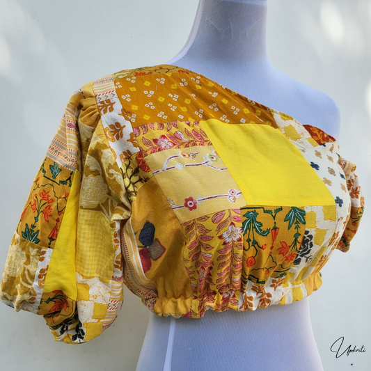 Sunshine Patchwork Crop Top