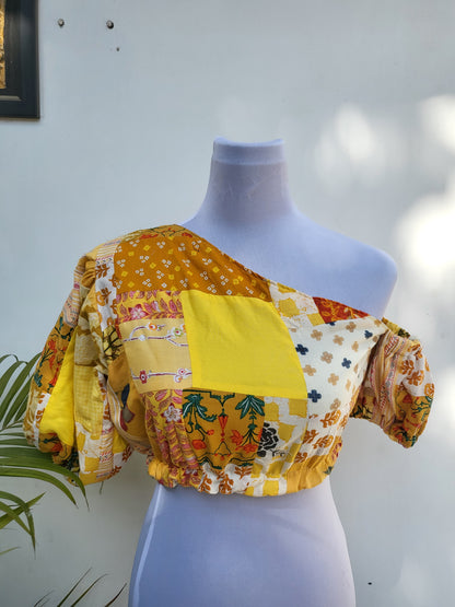 Sunshine Patchwork Crop Top