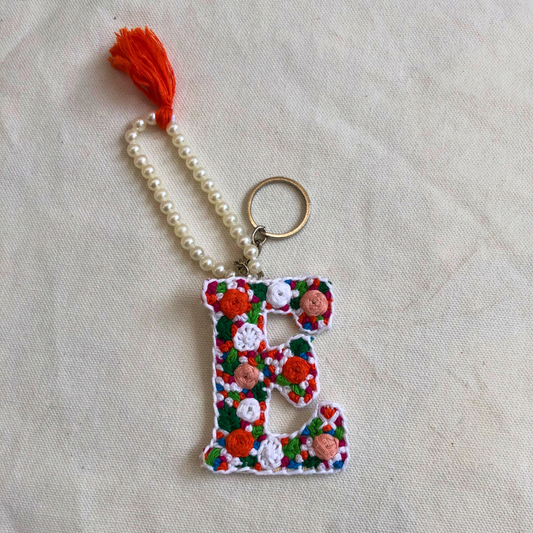 'E' Letter key charm