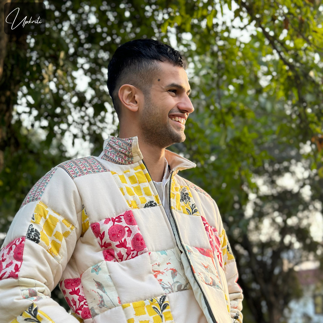 Patchwork bloom unisex jacket