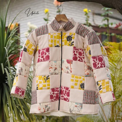 Patchwork bloom unisex jacket