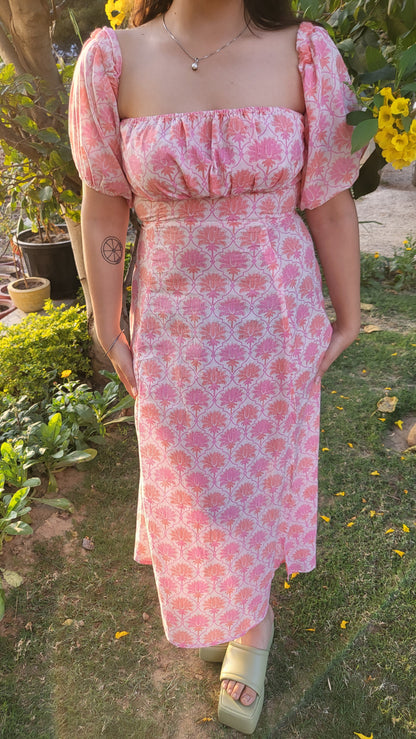 Blush Pink Cotton Dress