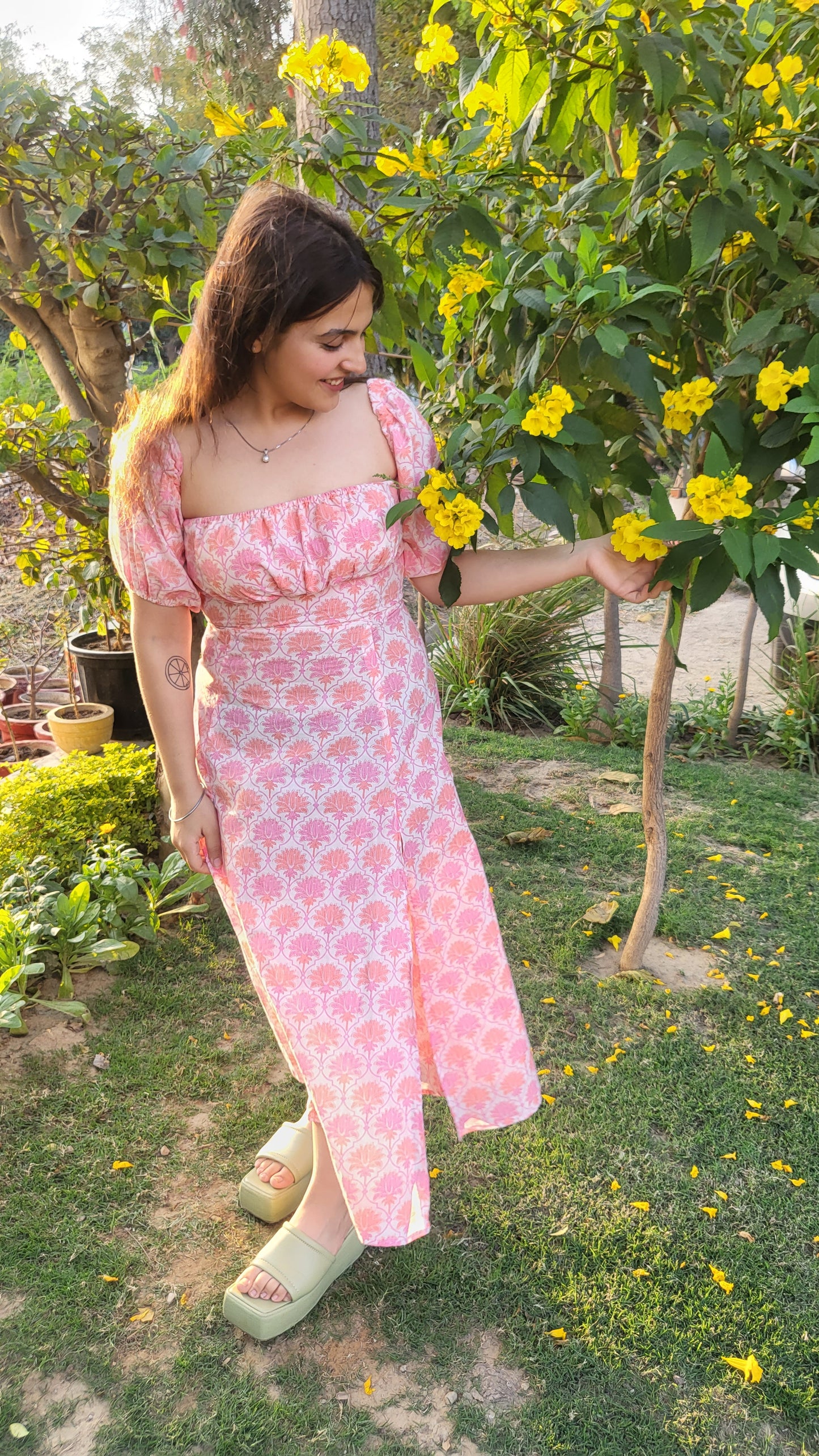 Blush Pink Cotton Dress