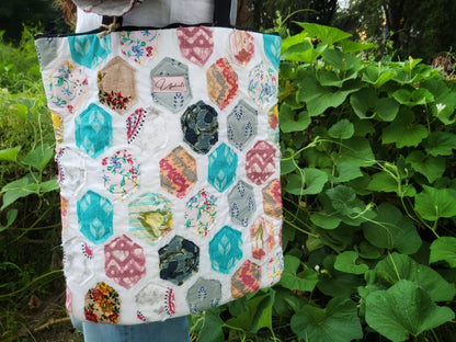 Hexagonal Multi-Print tote bag