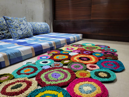 Crocheted Disc Floor Mat