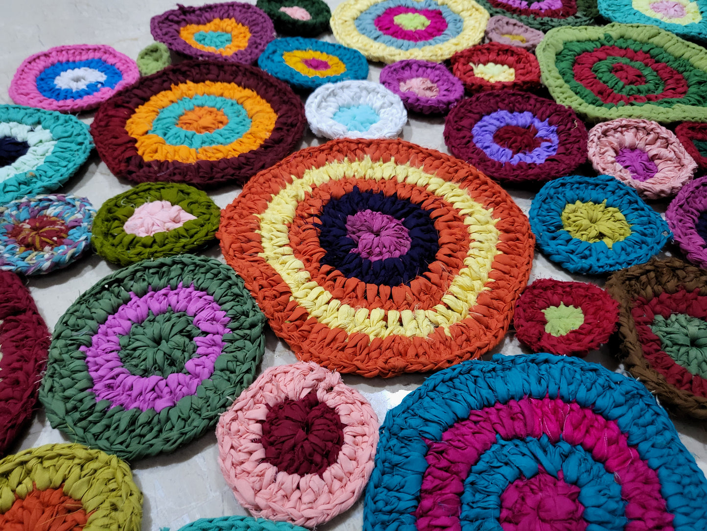 Crocheted Disc Floor Mat