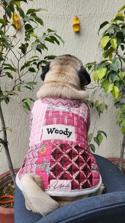 Pink patchwork Pet Jacket