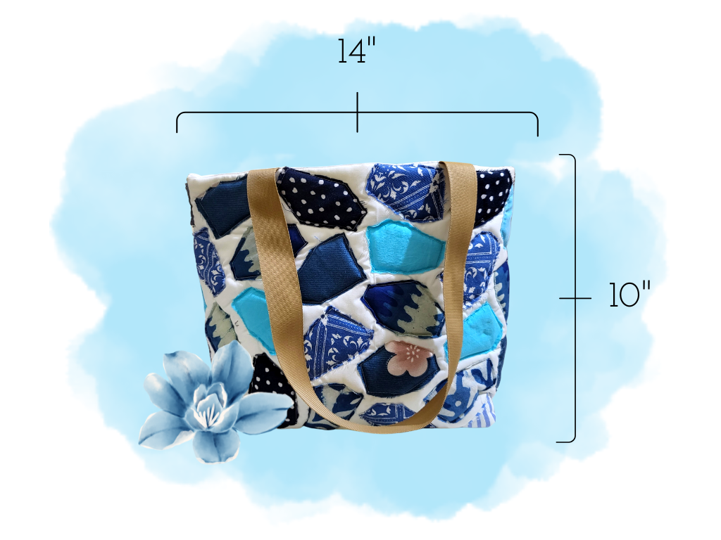 Blue Mosaic Tote Bag