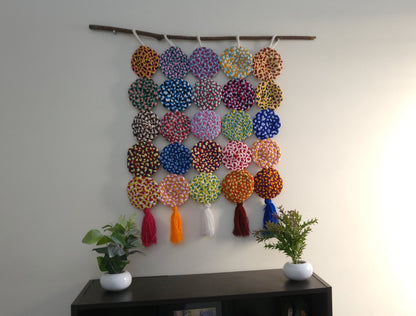 Braided discs wall décor