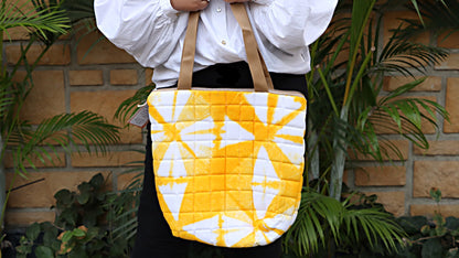 Yellow tie-dye Tote Bag