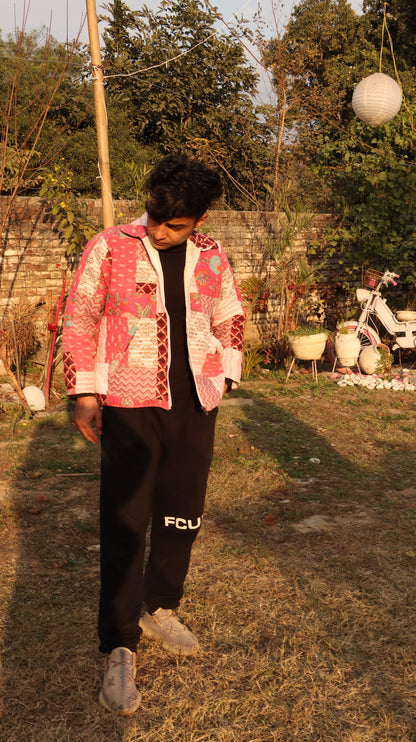 Shades of Pink Oversized Jacket