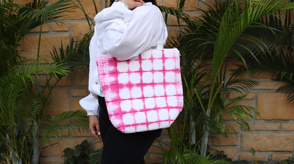 Pink tie-dye Tote Bag