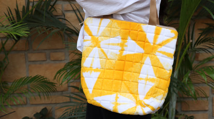 Yellow tie-dye Tote Bag