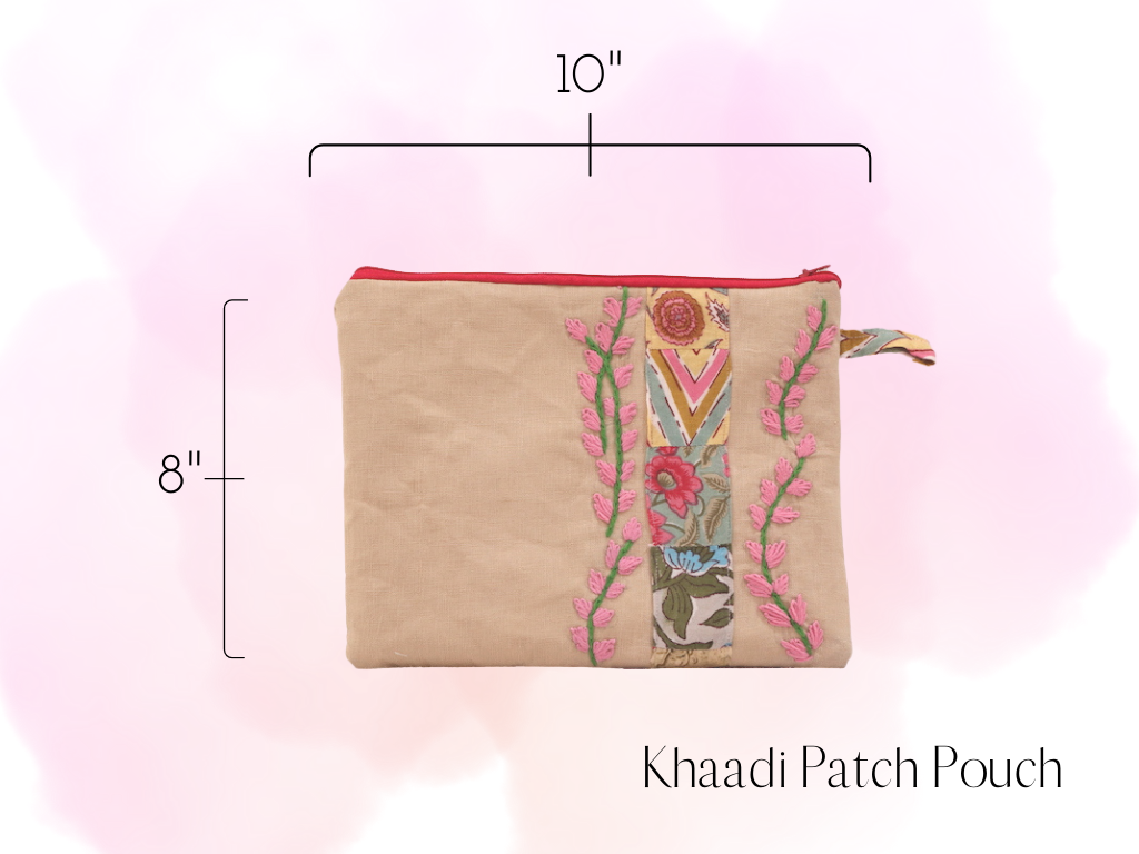 Khadi Patch Pouch