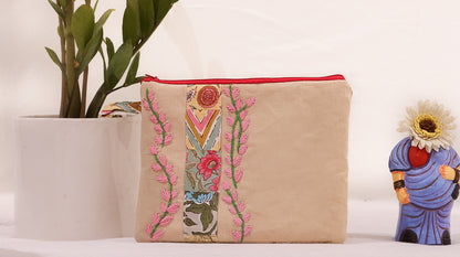 Khadi Patch Pouch