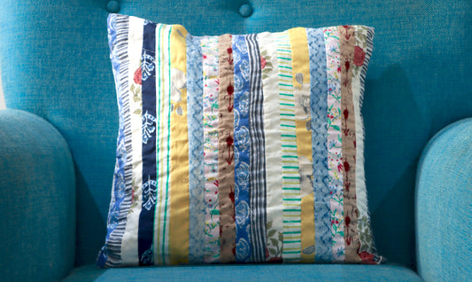 Multicolour stripes cushion cover