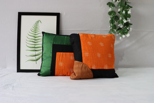 Orange Black Cushion covers