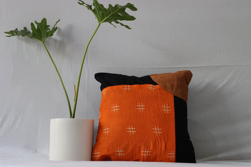 Orange Black Cushion covers