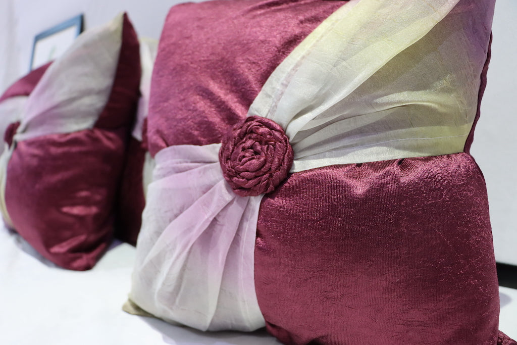 Pink Silk Cushion Covers