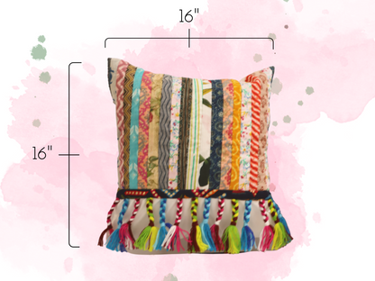 Printed Stripes Cushion Cover