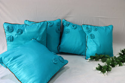 Turquoise Silk Cushion Covers