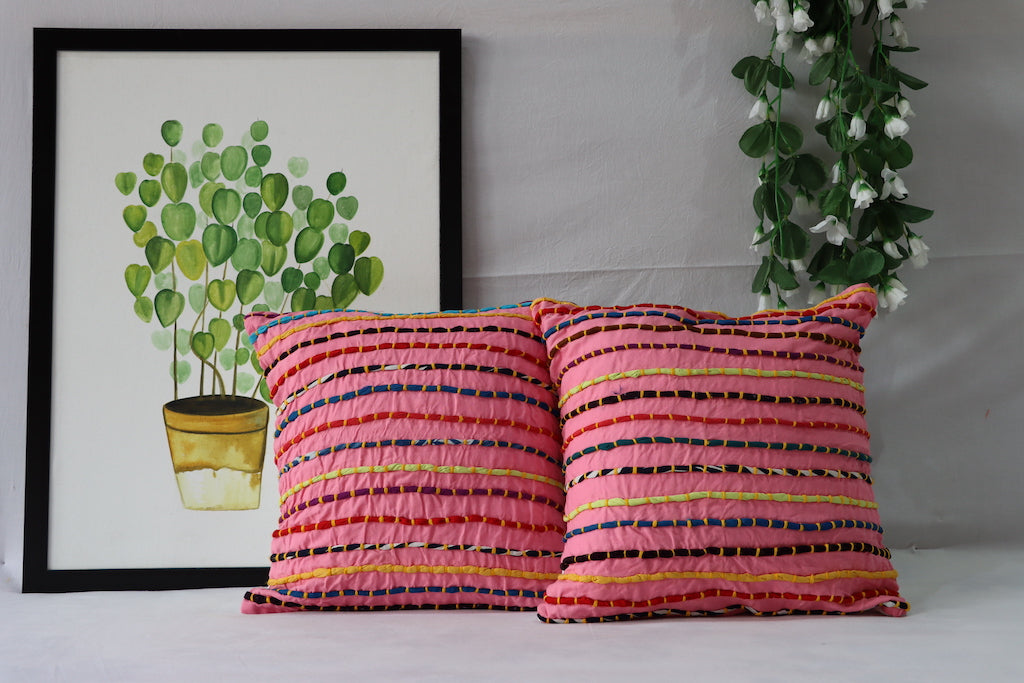 Woven Straps Cushion Covers